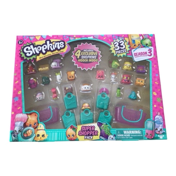 New Season 3 Shopkins Supper Shopper Pack 33 pieces