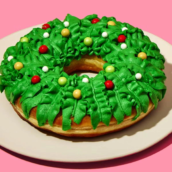 Christmas Wreath Jumbo Donut