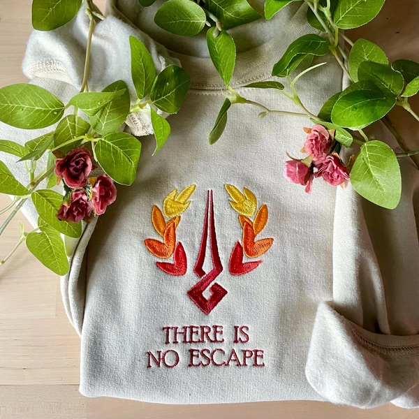 Hades Zagreus There Is No Escape Embroidered Sweatshirt — Subtle Gaming Merch — Cozy Gamer Gift