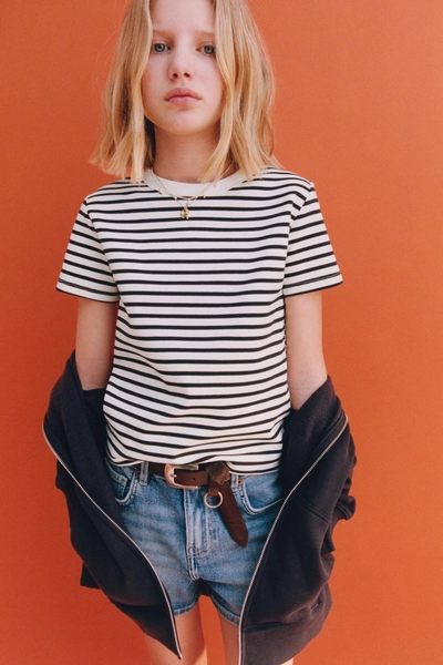 INTERLOCK STRIPED T-SHIRT
