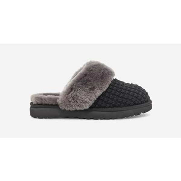UGG® Women's Cozy Slipper Sheepskin Slippers in Black, Size 6