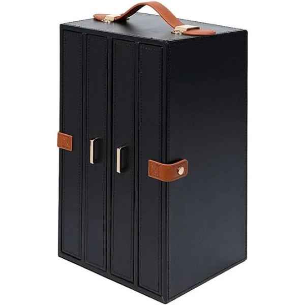 Prestige Vertical 4-Drawer Jewelry Box - Black