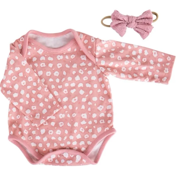 Aori Reborn Baby Doll Clothes Set, Floral Printed Outfit for 17-20 Inch Dolls, Polyester Fabric, Perfect for Newborn Girls