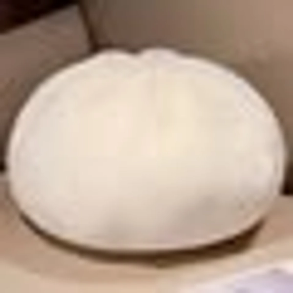 Round Steamed Bun Plush Throw Pillows, Soft Food Dumpling Stuffed Cushion for Living Room and Office Nap, Kawaii Asian Snack Themed Home Accessories White, Size:5.9", Multicolor