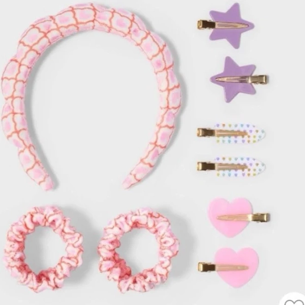 Target NWT Roller Rabbit X Hair Accessories Set Pink Hearts - New Women | Color: Pink