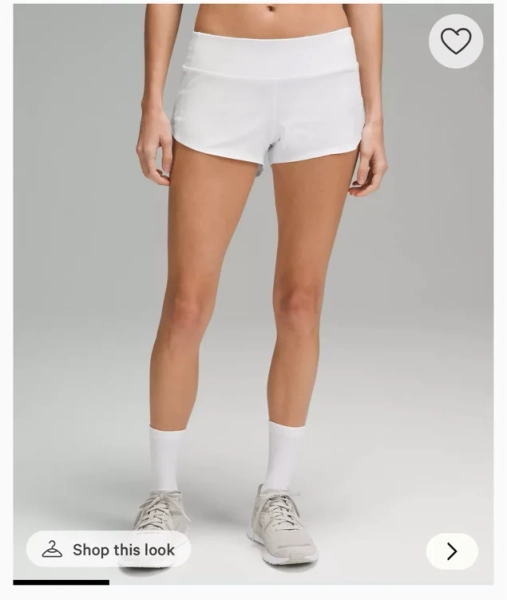 Speed Up Low-Rise Lined Short 2.5" - White - 14