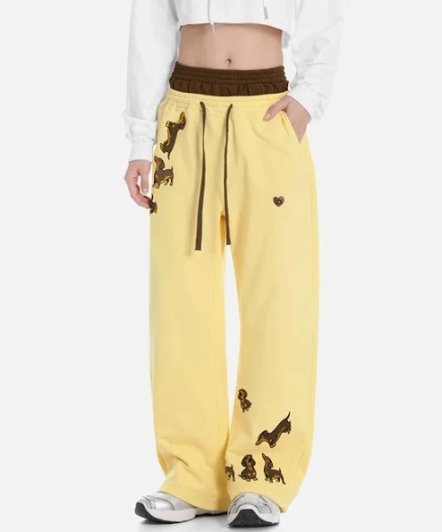 Aelfric Eden Dachshund Double Waist Baggy Sweatpants