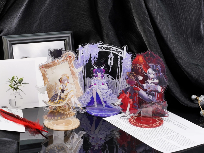 Genshin Impact Sandrone Columbina Arlecchino 15cm Acrylic Standee Set | Fatui Harbingers Desk Decor