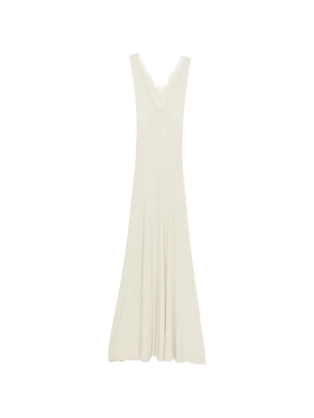 Nanushka robe longue à détails en dentelle | XXS