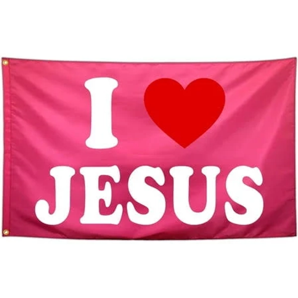 Lanola Jesus is King Flag, 3x5 ft, Double Sided, Polyester, Outdoor Faith Over Fear Banner, Patriotic Decoration, Size: One size