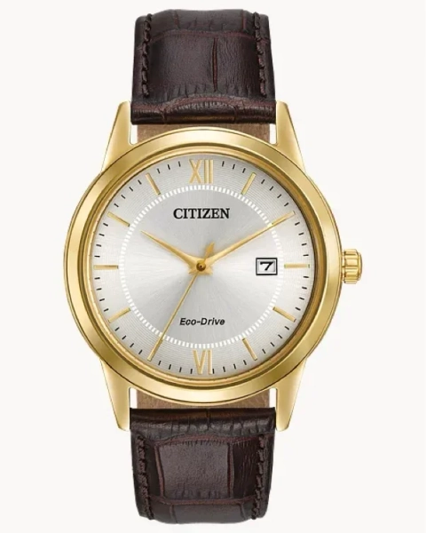 Corso - Men's Eco-Drive AW1232-04A Dark Brown Strap Watch | CITIZEN