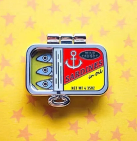 Tinned Sardines Enamel Pin