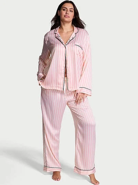 Victoria's Secret Signature Satin Long Pajama Set, Print, L short - Women's Pajama Sets - Victoria's Secret