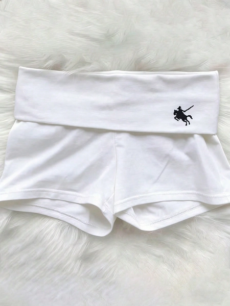Glimmora Knight Embroidery Women Casual Versatile Shorts