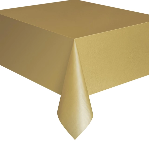 1 Count 54 IN x 108IN Gold Rectangular Plastic Table Covers by Way To Celebrate - Walmart.com