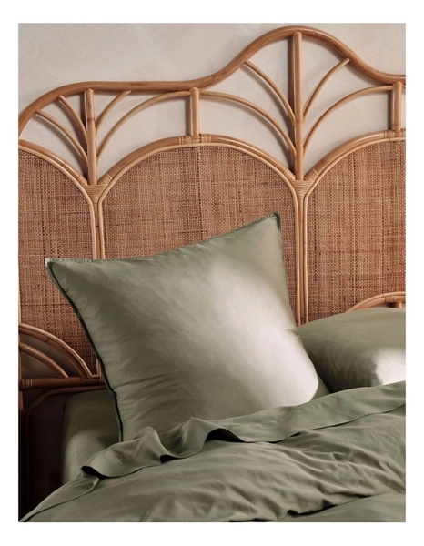 Nara 400TC Bamboo Cotton Quilt Cover Set in Moss