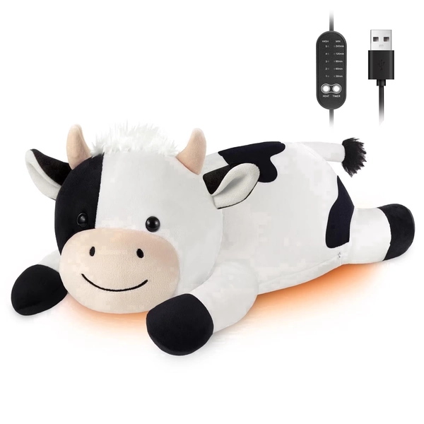 Cow Heating Pad for Period Cramps Menstrual Pain Relief, Portable Electric Heat Pads USB Powered, Cute Stuff Cow Plush Heated Stuffed Animals Gift, Gifts for Women Teen Girls Birthday Christmas - Walmart.com