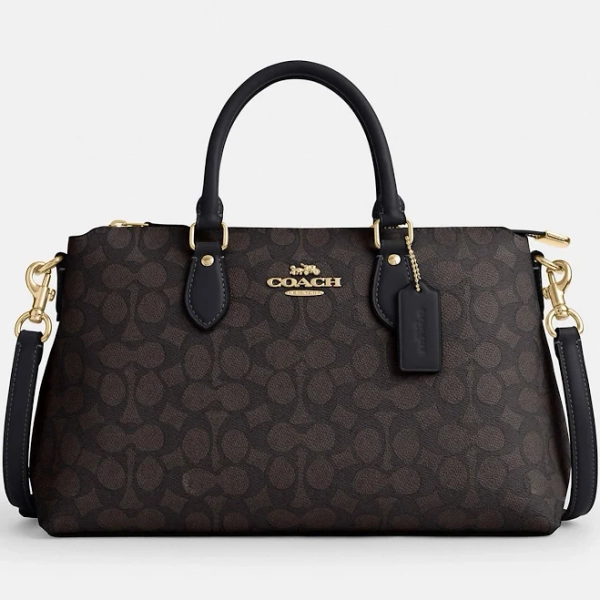 Coach Georgia Signature Canvas Satchel Bag