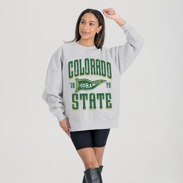 Colorado State Rams Gameday Couture Women's Oversized Pennant Pride Premium Fleece Sweatshirt - Ash