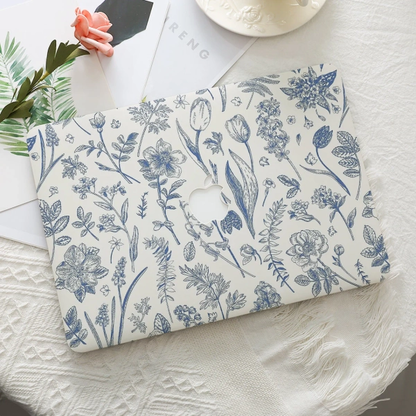 Elegant Flowers Floral Macbook Hard Protective Case Laptop Cover for 2026 Neo 13 Air 15/13/11 Mac Pro 16/15/14/13 inch A3434 M5 M4 M3 M2 M1