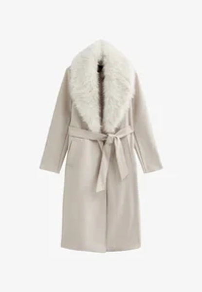 COLLAR WRAP - Manteau classique - stone