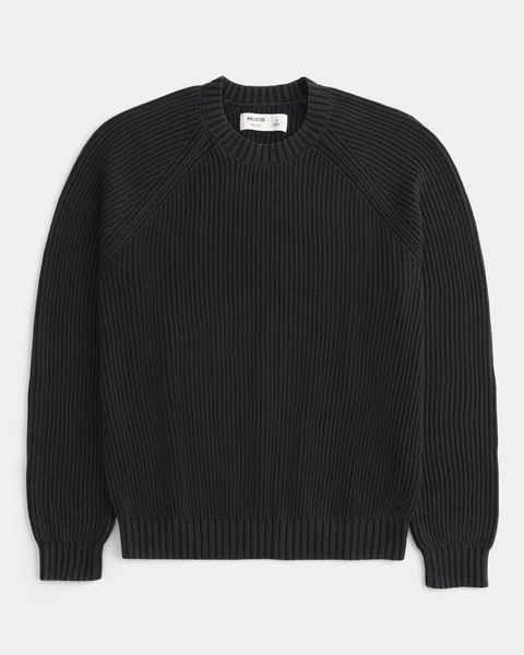 Boxy Washed Crew Sweater