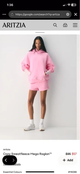 Cart | Aritzia CA dark pink