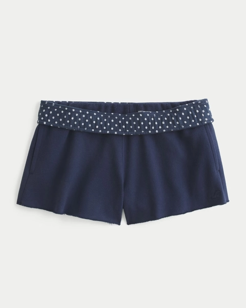 Dot Interior Fleece Mini Shorts