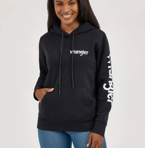Wrangler Women's Wrangler Retro Logo Arm Pullover Hoodie XS
