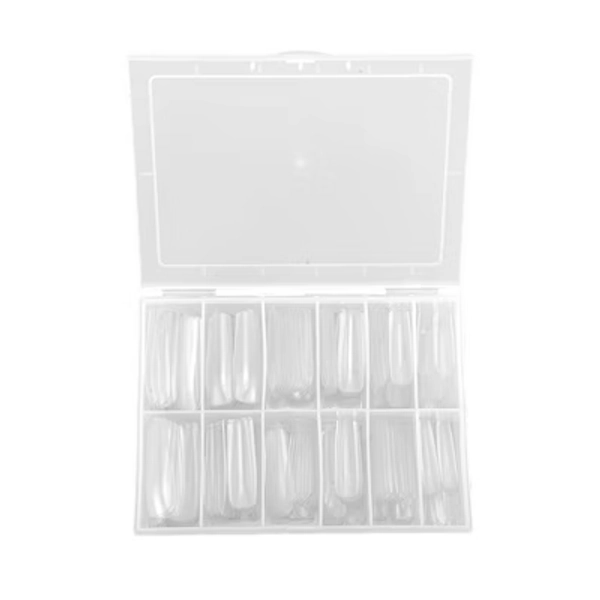 Unique Bargains Women's Full Coverage Fake Nails Clear 1set