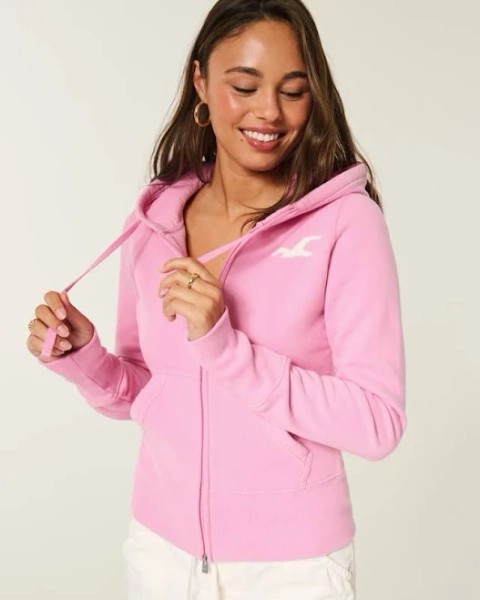 Hollister Women's Feel Good Zip-Up Hoodie