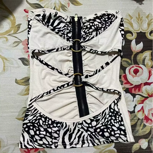 Vintage Tube Top Slim Backless