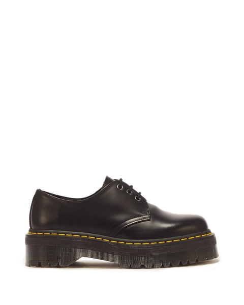 1461 Quad Smooth Leather Platform Shoes in Black