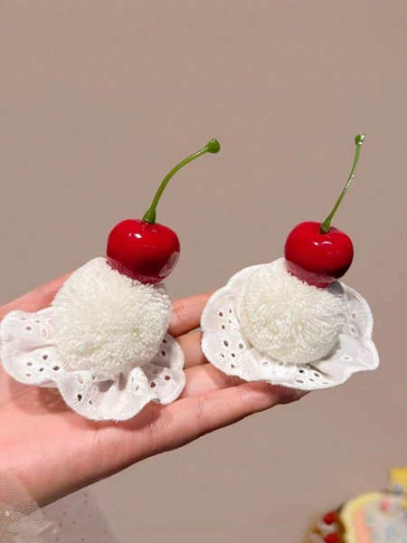 cherry ice cream hair clip