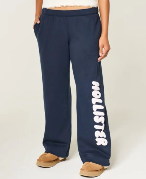 Logo Graphic Wide-Leg Sweatpants