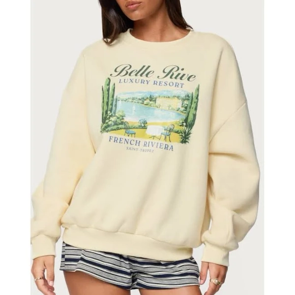 Edikted Women's French Riviera Oversized Sweatshirt