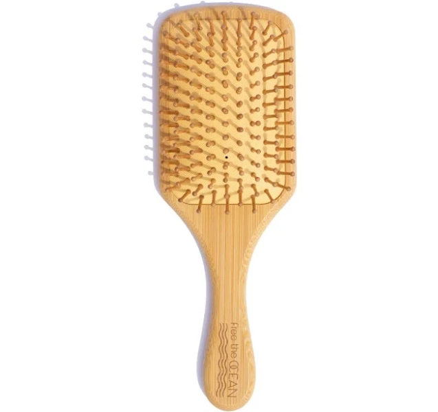 Natural Wooden Bamboo Hair Brush | Free The Ocean