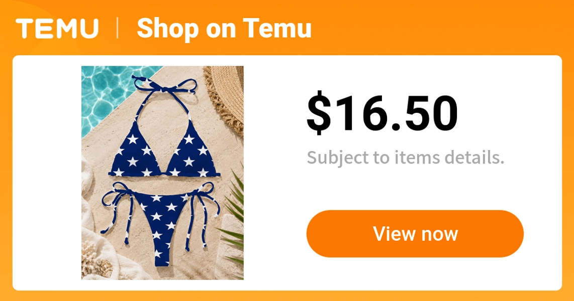 navy blue   pattern bikini set straps comfortable - Temu
