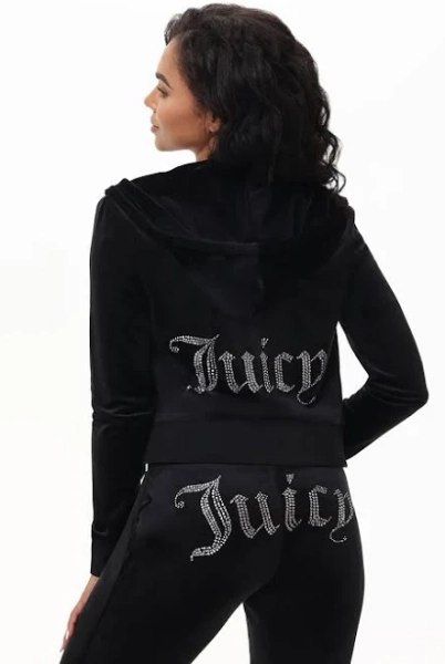 Juicy Couture Women's OG Big Bling Velour Hoodie
