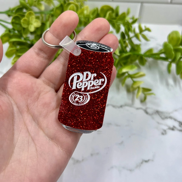 Dr. Pepper Can Layered Acrylic Keychain