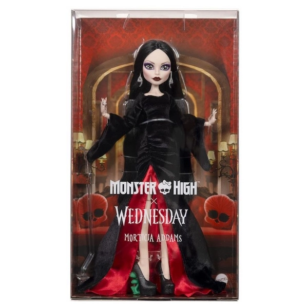 Monster High X Wednesday Morticia Addams Skullector Doll