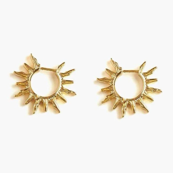 Sun Hoop Earrings