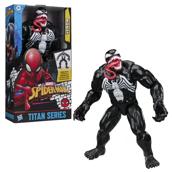 Marvel Spider-Man Titan Series Venom Deluxe Action Figure, 12”, Ages 4+