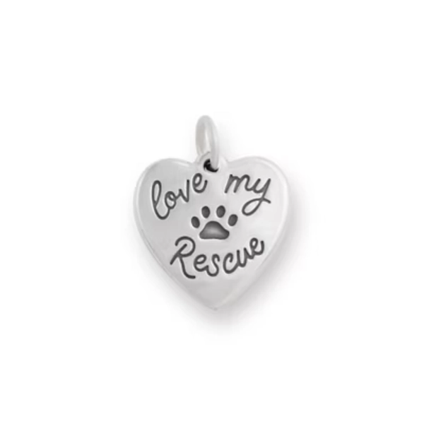 Love My Rescue Heart Charm