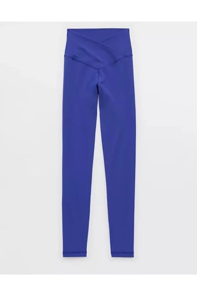 OFFLINE By Aerie Real Me High Waisted Crossover Legging Women's Deep Cobalt XXL