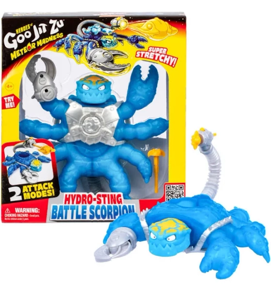 Moose Toys Heroes of Goo Jit Zu Meteor Madness Battle Scorpion Hydro-Sting Stretch Figure