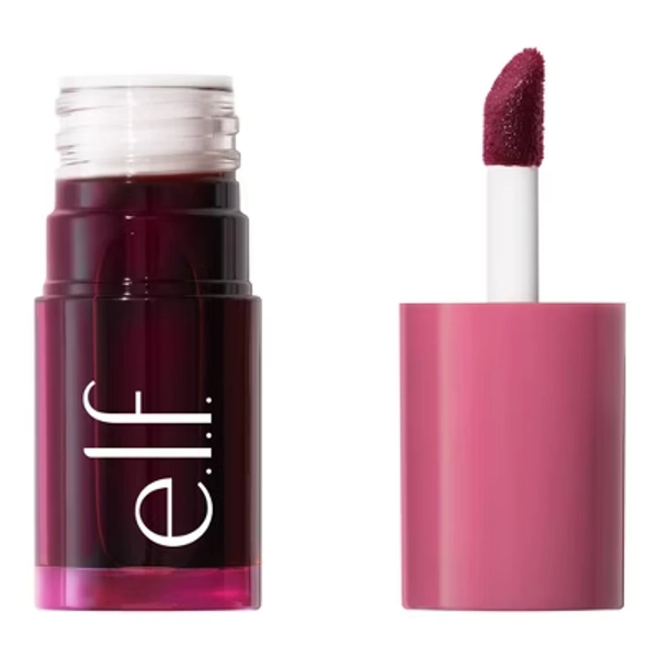 e.l.f. Sheer For It Blush Tint - Buildable Stain For Lips + Cheek - Plums Up - 0.22 fl oz
