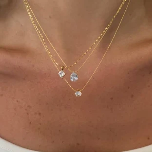 Evry Jewels Spoiled Girl Waterproof Teardrop Necklace