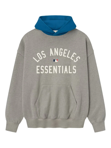 FEAR OF GOD ESSENTIALS x MLB Dodgers Graphic Hoodie | Grey | FARFETCH