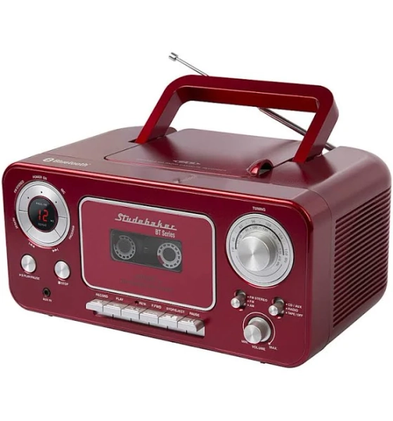 Studebaker SB2135BTRG Bluetooth Portable CD Player